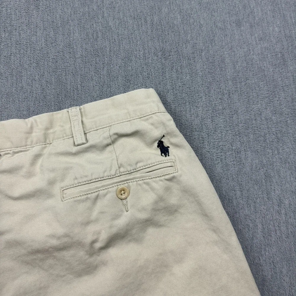 Polo Ralph Lauren Pants Men 34/32 Khaki Preston Classic Chino Trousers‎ Pocket